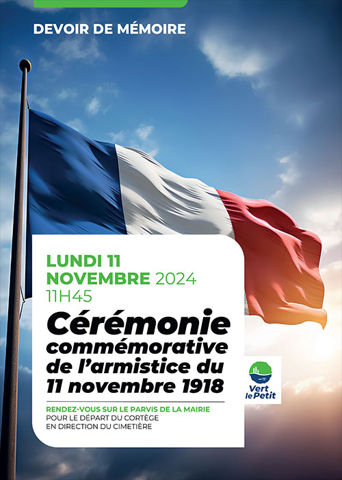 Cérémonie commémorative de l'armistice du 11 novembre 1918 - Vert-le-Petit