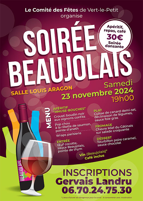 Soirée Beaujolais - Vert-le-Petit