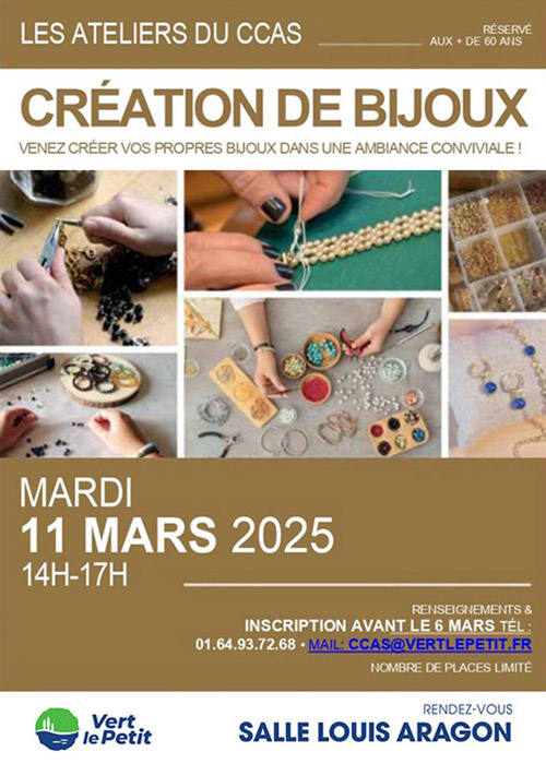 Atelier de création de bijoux - Vert-le-Petit