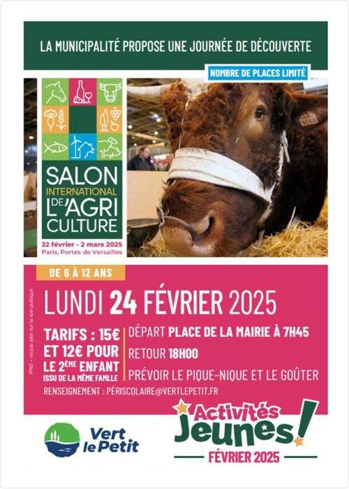 Journée découverte au salon international de l’agriculture - Vert-le-Petit