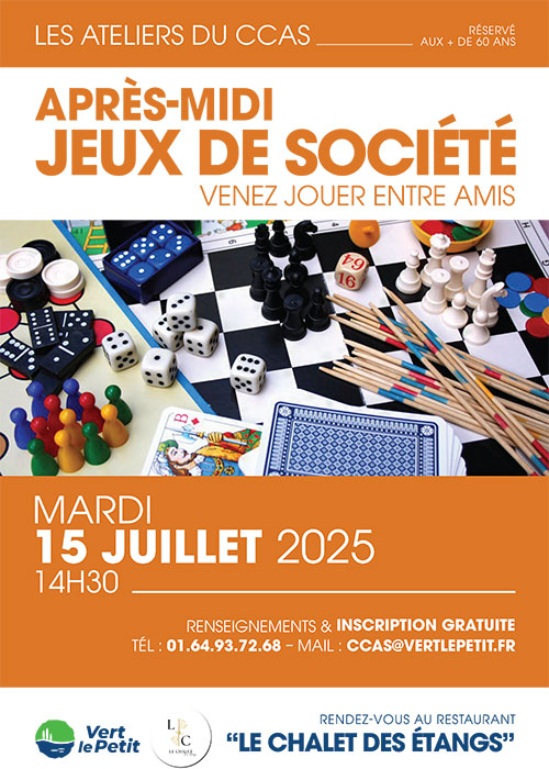 Atelier du CCAS – Jeux de société - Vert-le-Petit
