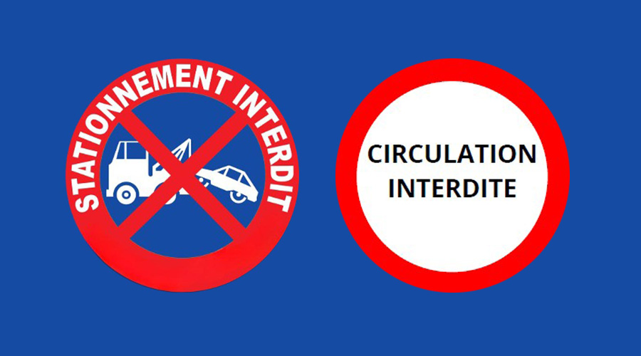 Restrictions de stationnement et de circulation