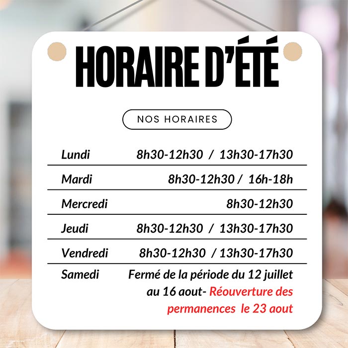 Accueil du samedi – Pause estivale