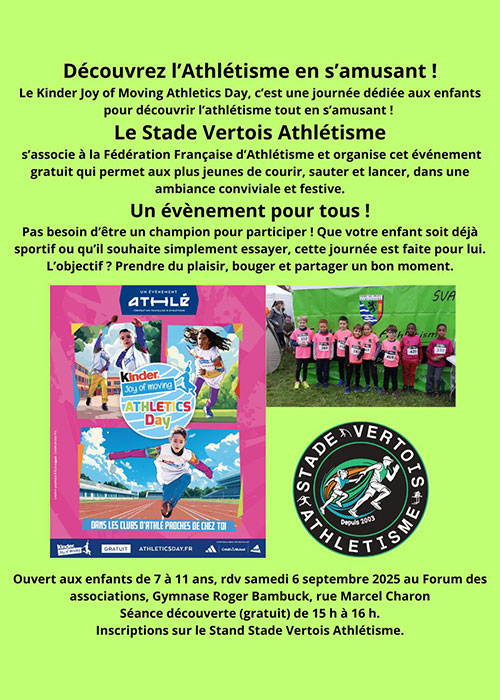 Kinder joy of moving athletics day - Vert-le-Petit