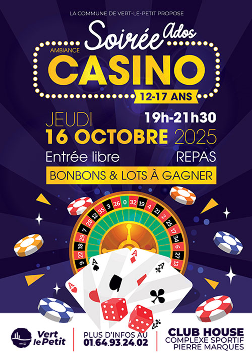 Soirée Ados spéciale ambiance Casino - Vert-le-Petit