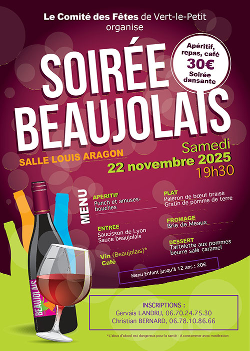 Soirée Beaujolais 2025 - Vert-le-Petit
