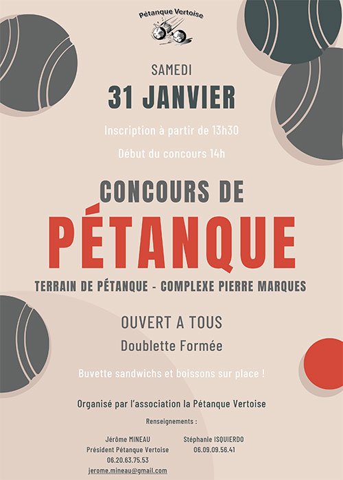 Concours de Pétanque - Vert-le-Petit