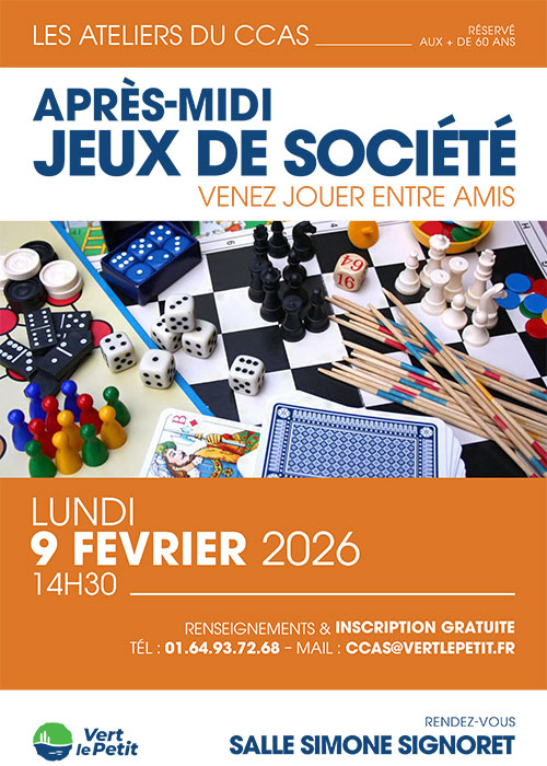 CCAS – Après-midi jeux de société CCAS – Après-midi jeux de société