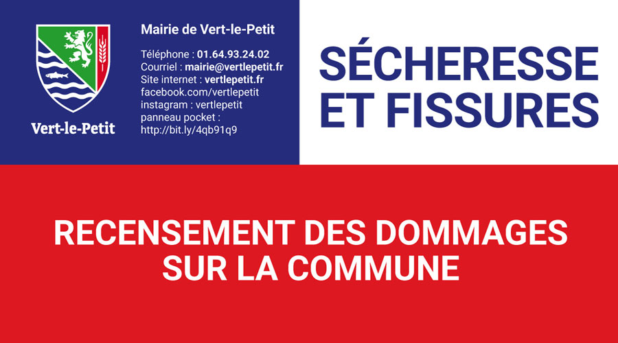 Sécheresse et fissures : recensement des dommages sur la commune Sécheresse et fissures : recensement des dommages sur la commune